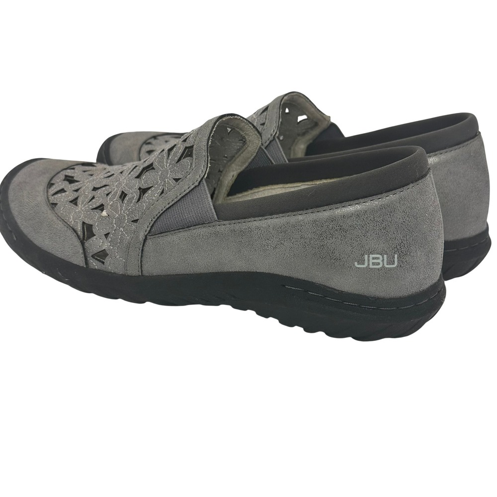 JBU by Jambu Wildflower Moc Grey Floral Laser Cut Slip On Shoes Comfort walk 8M - Picture 6 of 13